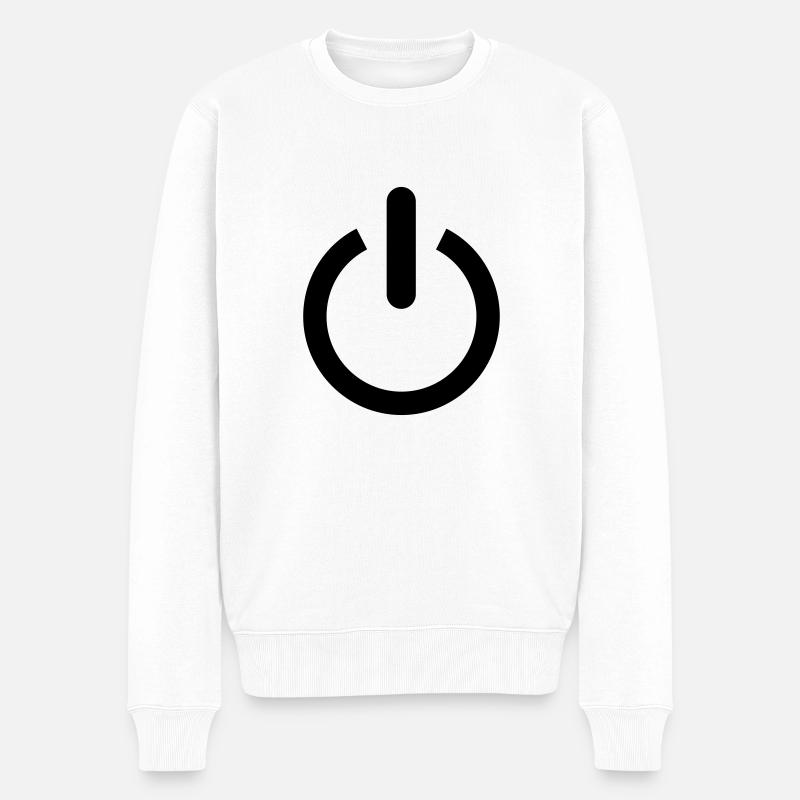 power - Pull Premium bio Homme - blanc