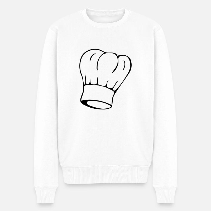 Kochmütze - Männer Premium Bio Pullover - Weiß