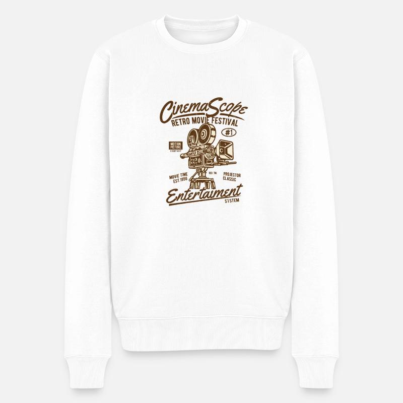 Cinema Scope - Pull Premium bio Homme - blanc