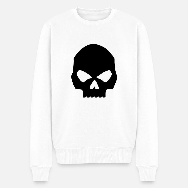 Skull - Pull Premium bio Homme - blanc