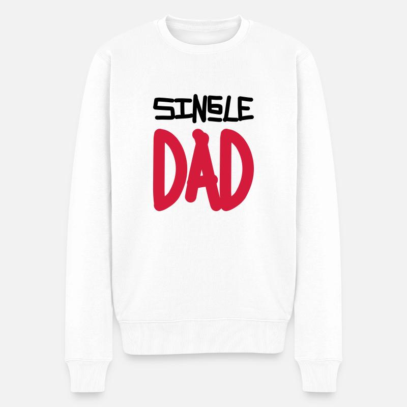 Single Dad - Pull Premium bio Homme - blanc