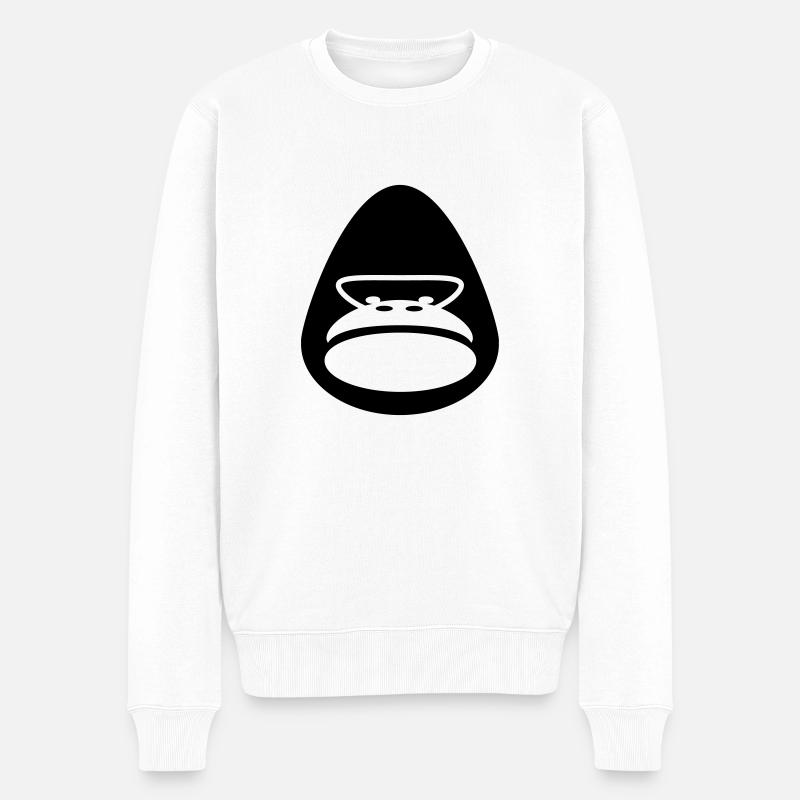 Gorilla / Gorilla - Männer Premium Bio Pullover - Weiß