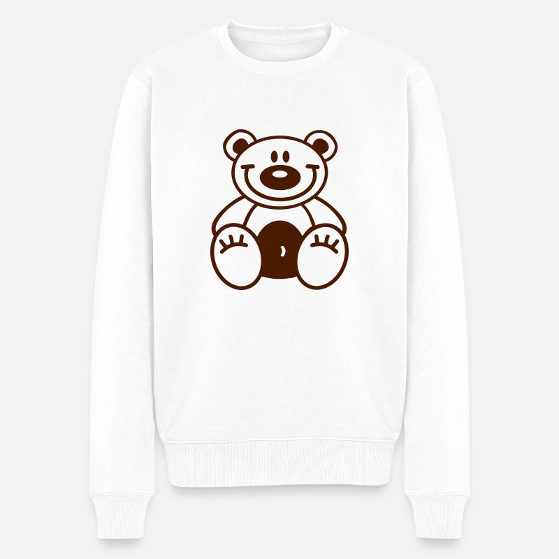 Teddy - Männer Premium Bio Pullover - Weiß