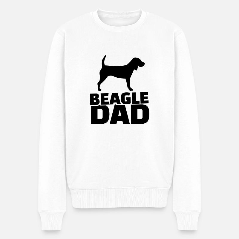 Beagle - Männer Premium Bio Pullover - Weiß
