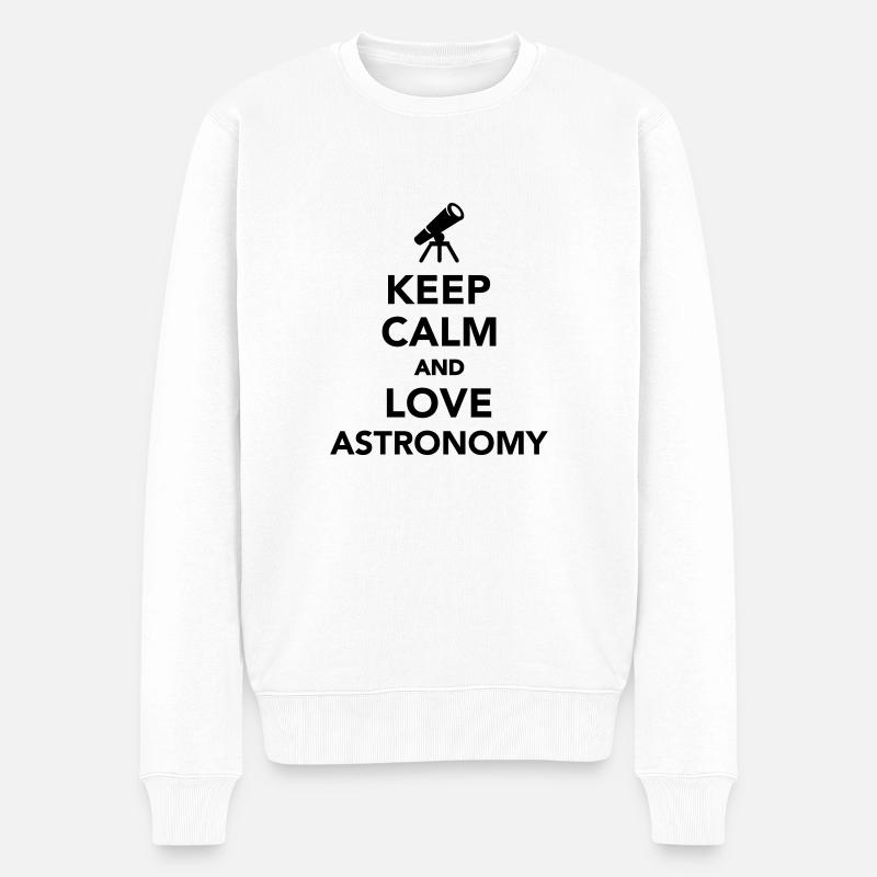 Astronomie - Männer Premium Bio Pullover - Weiß