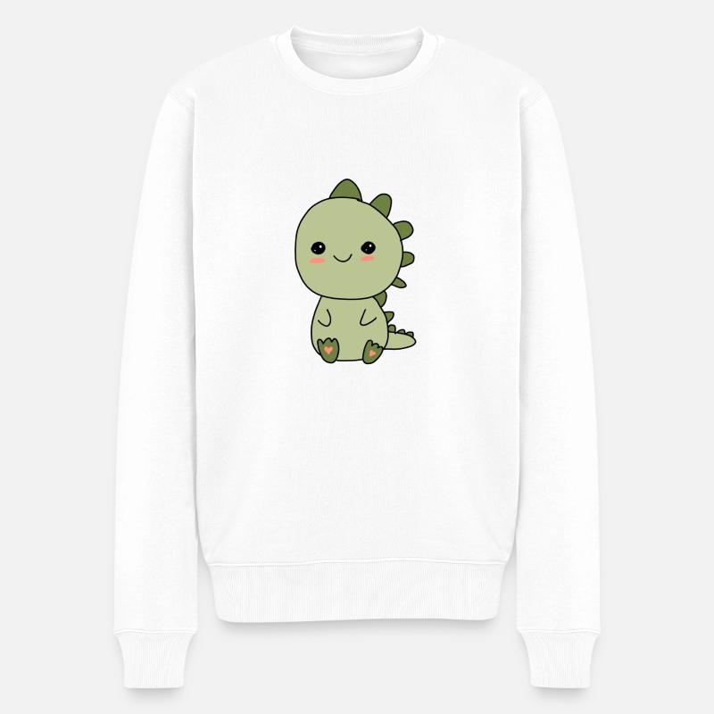 Doux petit dino - Pull Premium bio Homme - blanc