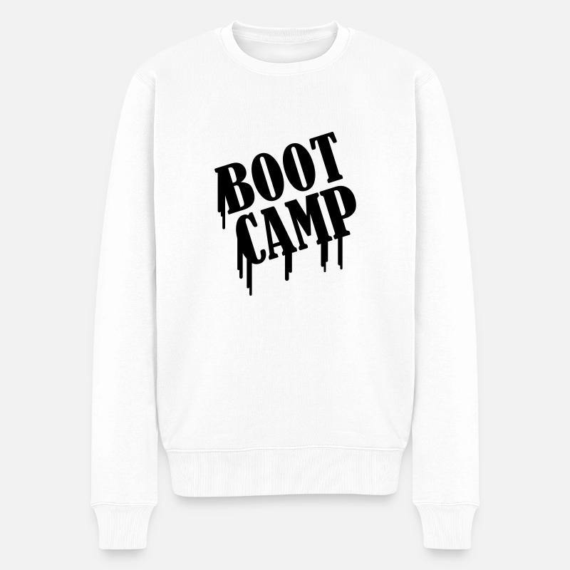 boot_camp - Männer Premium Bio Pullover - Weiß