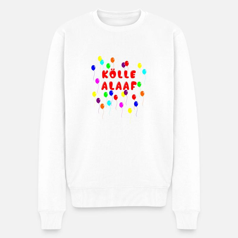 Kölle Alaaf - Köln Karneval Fastelovend - Männer Premium Bio Pullover - Weiß
