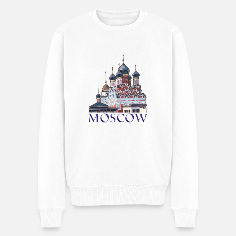 moscow capitale de la Russie - Pull Premium bio Homme - blanc