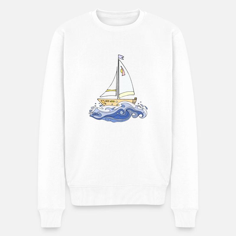 Voilier - Pull Premium bio Homme - blanc