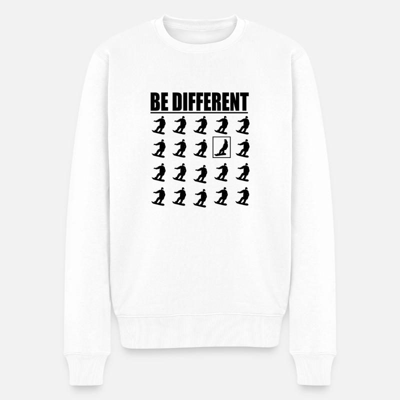 Snowboard Snowboarder - Pull Premium bio Homme - blanc