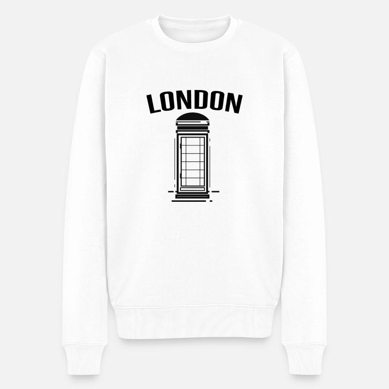 Bus de Londres - Pull Premium bio Homme - blanc