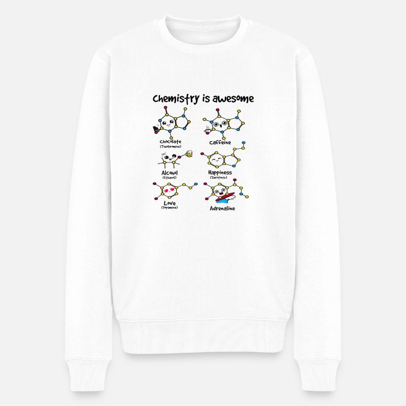 Die Chemie ist erstaunlich. - Männer Premium Bio Pullover - Weiß