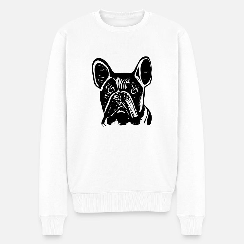 Bouledogue français - Pull Premium bio Homme - blanc