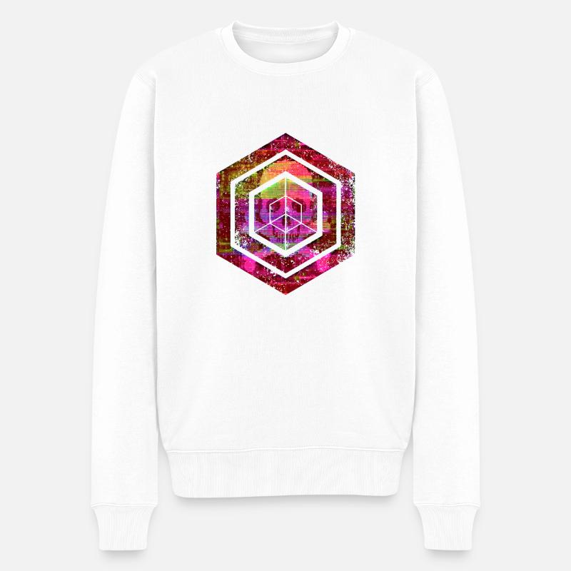 Hexagon-Programmierung Programmierer Codierung geometrisch - Männer Premium Bio Pullover - Weiß
