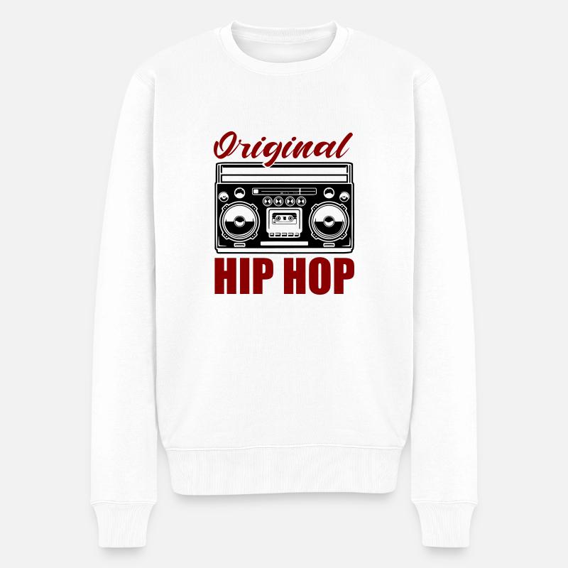 Original Hip Hop - Pull Premium bio Homme - blanc