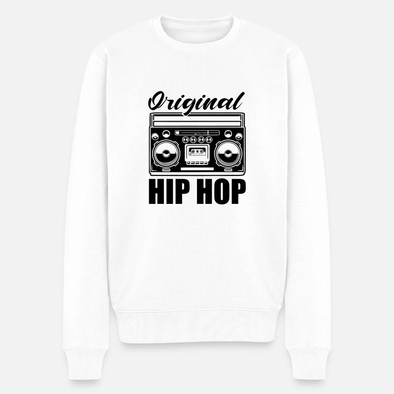 Original Hip Hop - Pull Premium bio Homme - blanc