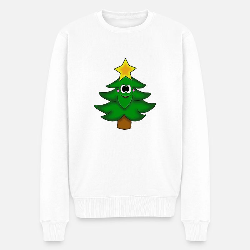 Happy Hank Weihnachten - Männer Premium Bio Pullover - Weiß