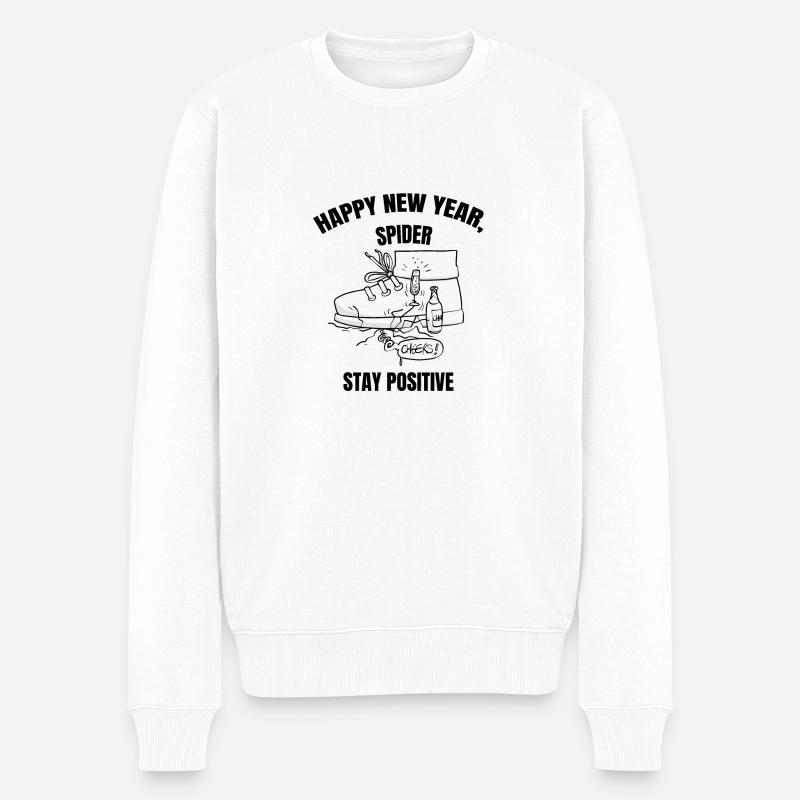Beth die Spinne - Prost! - Männer Premium Bio Pullover - Weiß