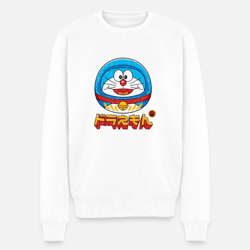 DORAEMON DARUMA - Pull Premium bio Homme - blanc