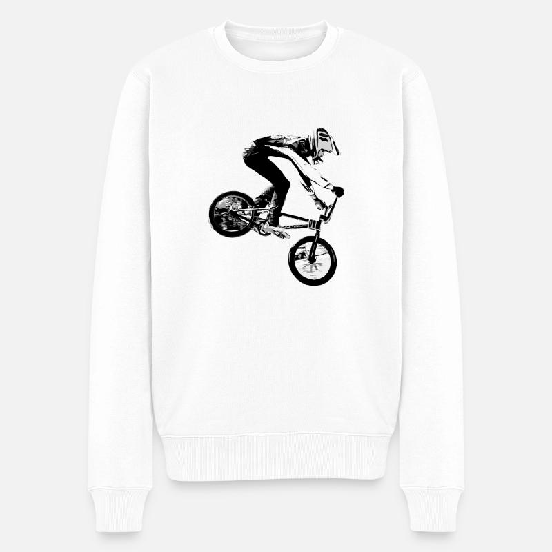 bmx - Pull Premium bio Homme - blanc