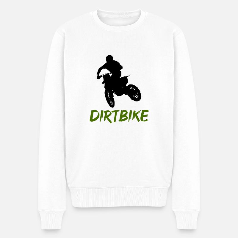 dirtbike - Männer Premium Bio Pullover - Weiß