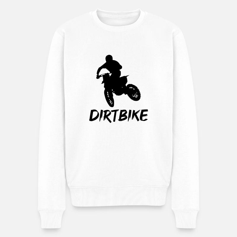 dirtbike - Männer Premium Bio Pullover - Weiß