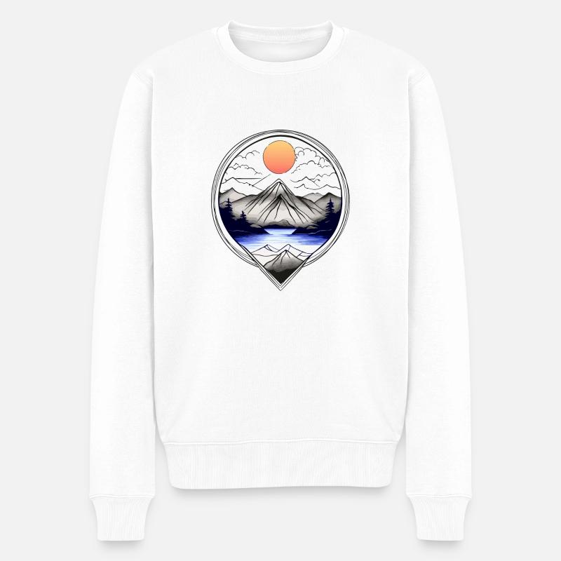 Natur - Männer Premium Bio Pullover - Weiß