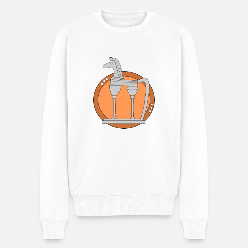 Cheval étrusque - Pull Premium bio Homme - blanc