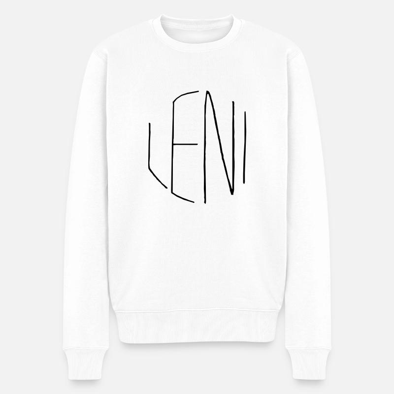 Leni - Männer Premium Bio Pullover - Weiß