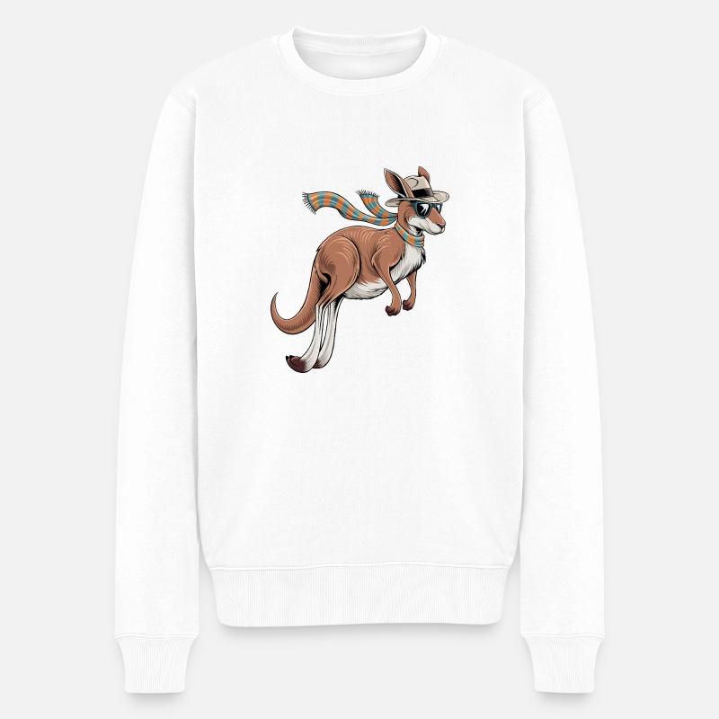 Kangourou élégant - Pull Premium bio Homme - blanc