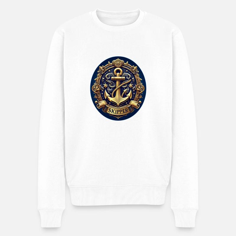 Skipper Logo - Pull Premium bio Homme - blanc