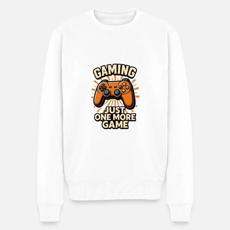 Le Jeu Continue - Pull Premium bio Homme - blanc