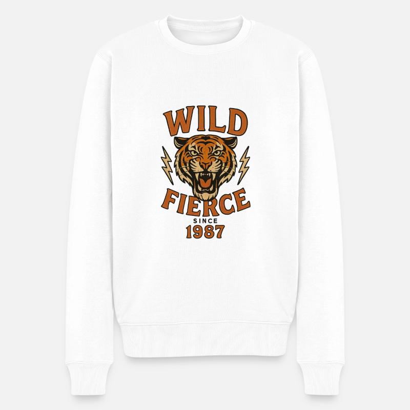 Sauvage et Féroce - Pull Premium bio Homme - blanc