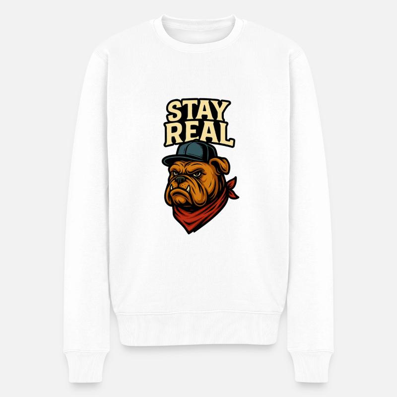 Toujours Authentique - Pull Premium bio Homme - blanc