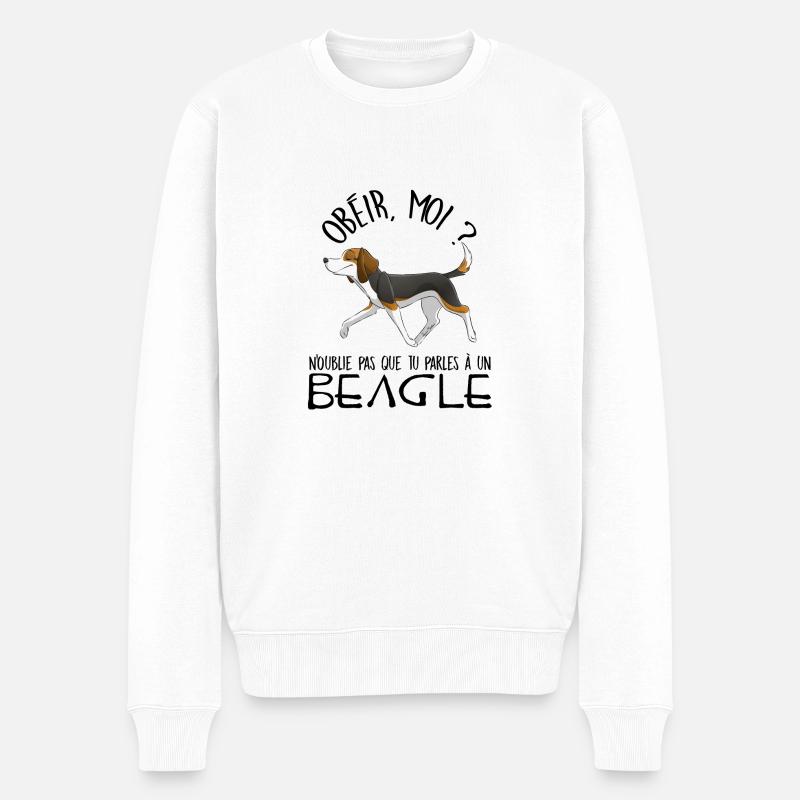Tu parles à un Beagle - Pull Premium bio Homme - blanc