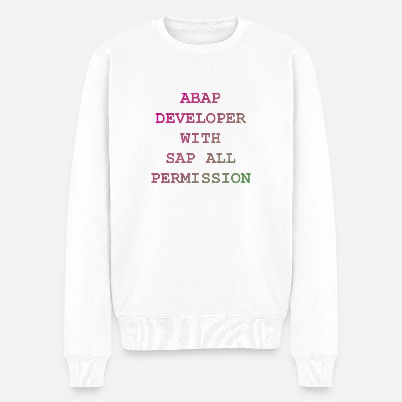 ABAP SAP Developer! Geschenkidee - Männer Premium Bio Pullover - Weiß