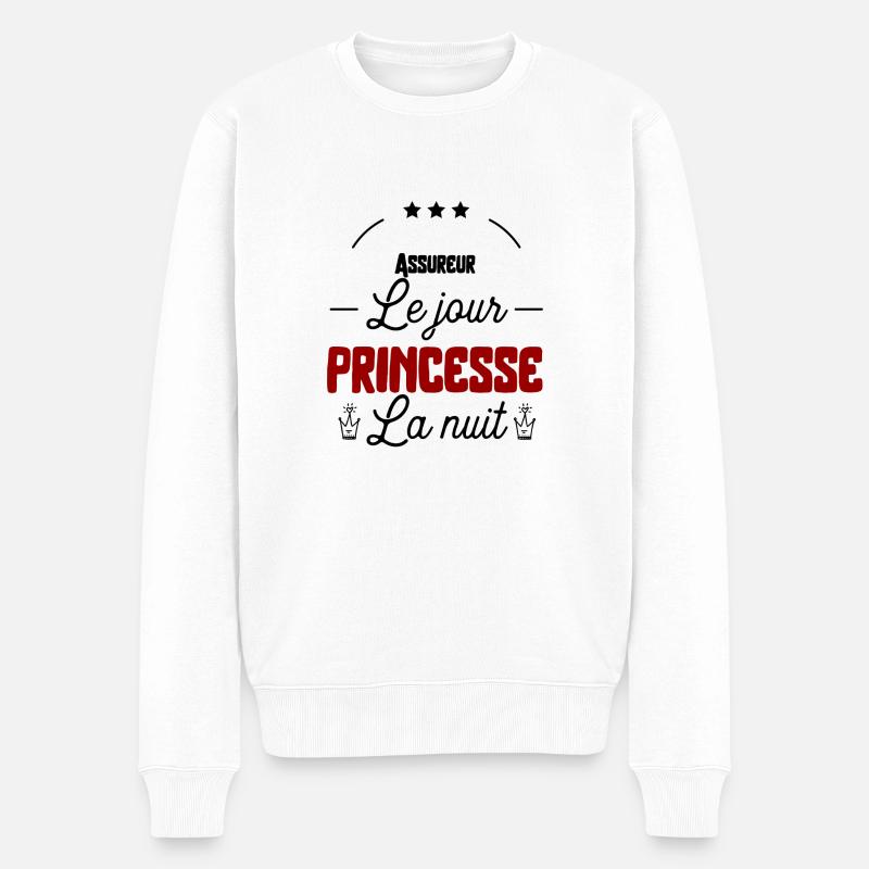 Princesse Assureur cadeau - Pull Premium bio Homme - blanc