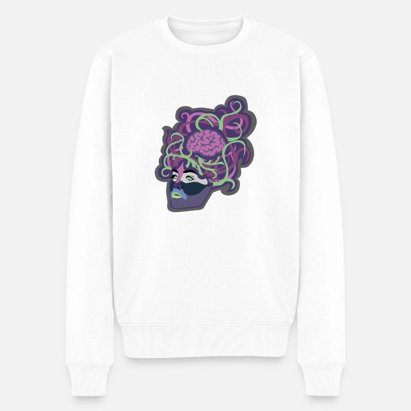 Cerveau poser - Pull Premium bio Homme - blanc