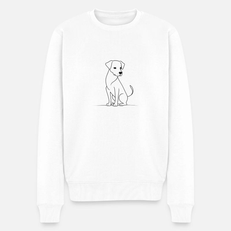 Lignes de chien élégantes - Pull Premium bio Homme - blanc