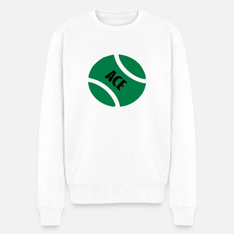 ace tb - Männer Premium Bio Pullover - Weiß