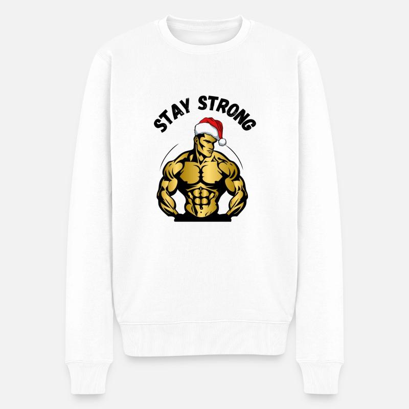 Restez fort - Pull Premium bio Homme - blanc