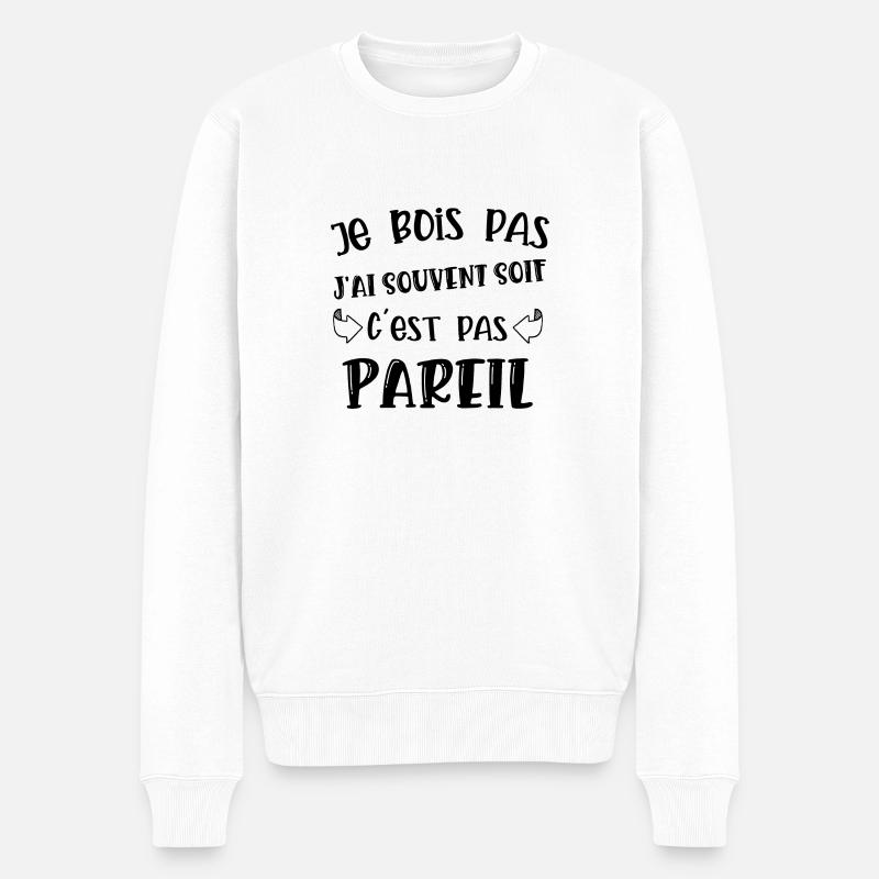 je bois pas - Pull Premium bio Homme - blanc