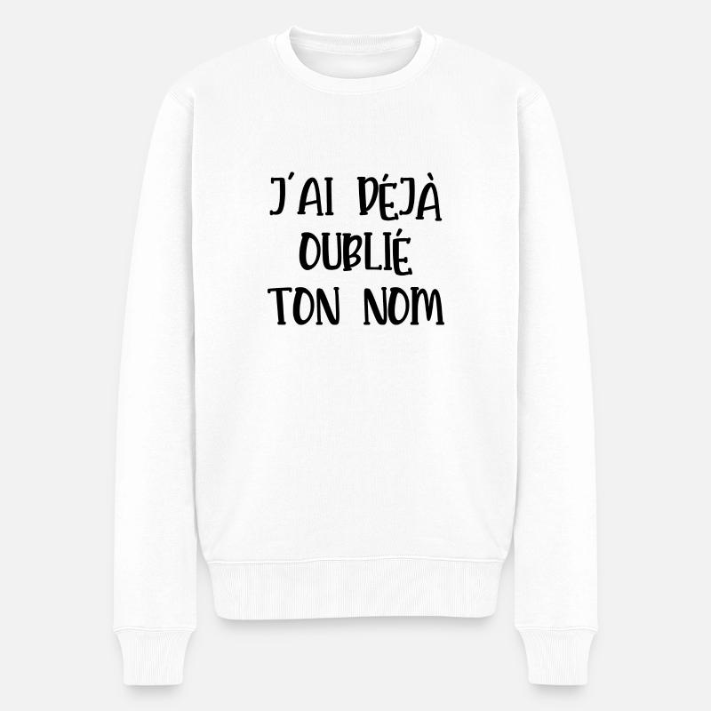 j'ai déjà oublié ton nom - Pull Premium bio Homme - blanc