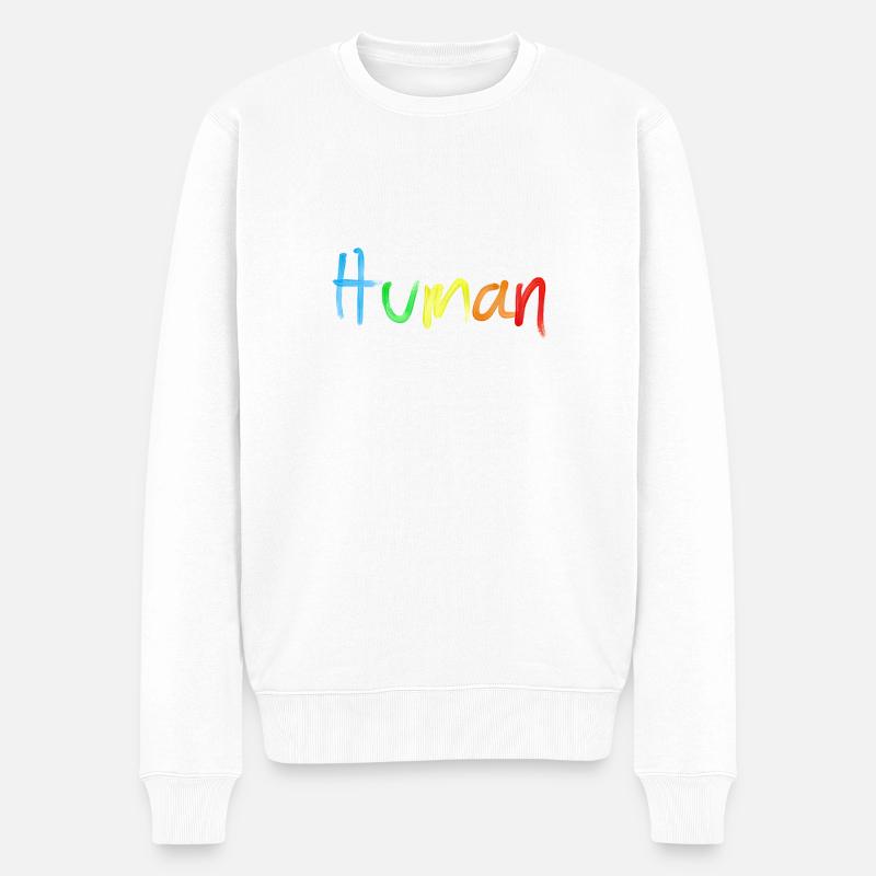 Humain - Pull Premium bio Homme - blanc