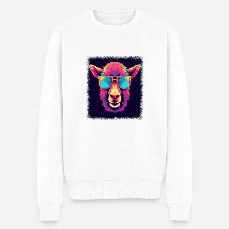 gift geek animal design - Männer Premium Bio Pullover - Weiß