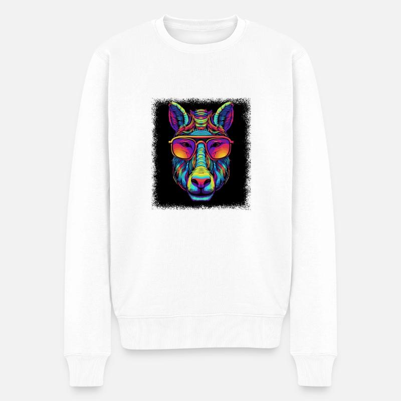 pur-sang citation cheval dictons cavalier - Pull Premium bio Homme - blanc
