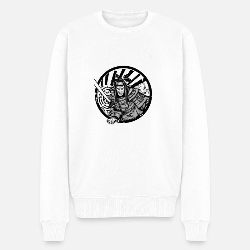 Graffiti de samouraï - Pull Premium bio Homme - blanc