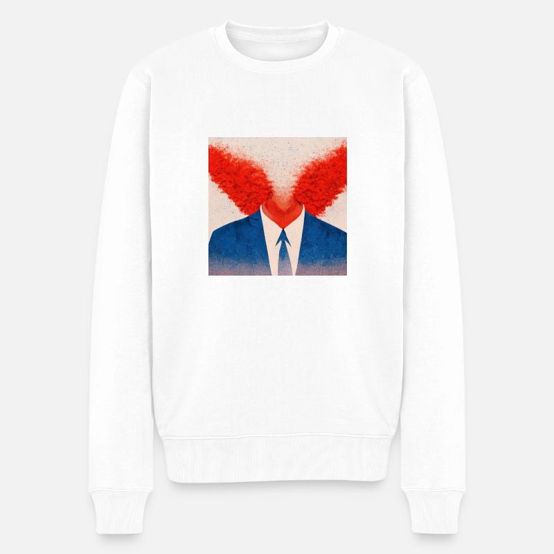 Demokraten Gegen Republikaner - Männer Premium Bio Pullover - Weiß