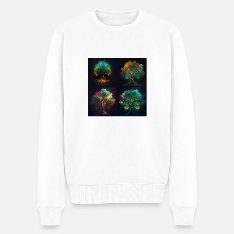 Ein Baum - Männer Premium Bio Pullover - Weiß